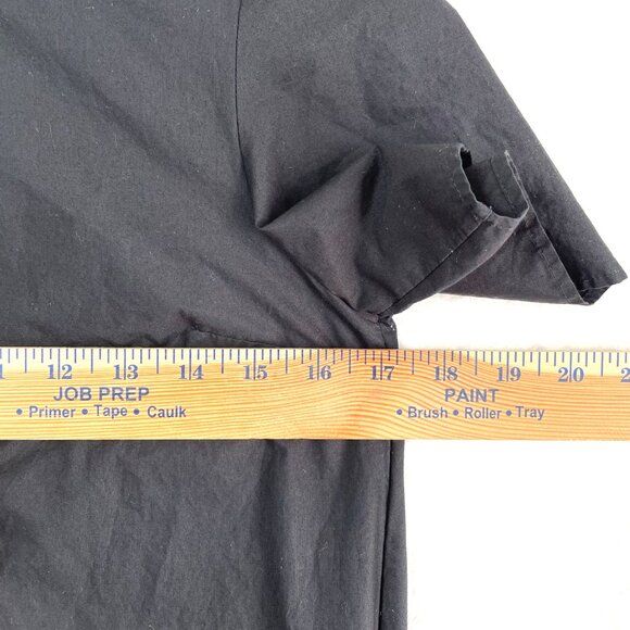 COS Dress Womens US 4 Black Cotton Short Sleeve Shift Bow Draped - Picture 5 of 10